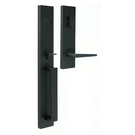 Weslock Xanthis Dummy Handleset with Philtower Lever Trim Matte Black Finish 02895-2720020